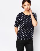 B.young Dotty Short Sleeve T-shirt - Parisian Night