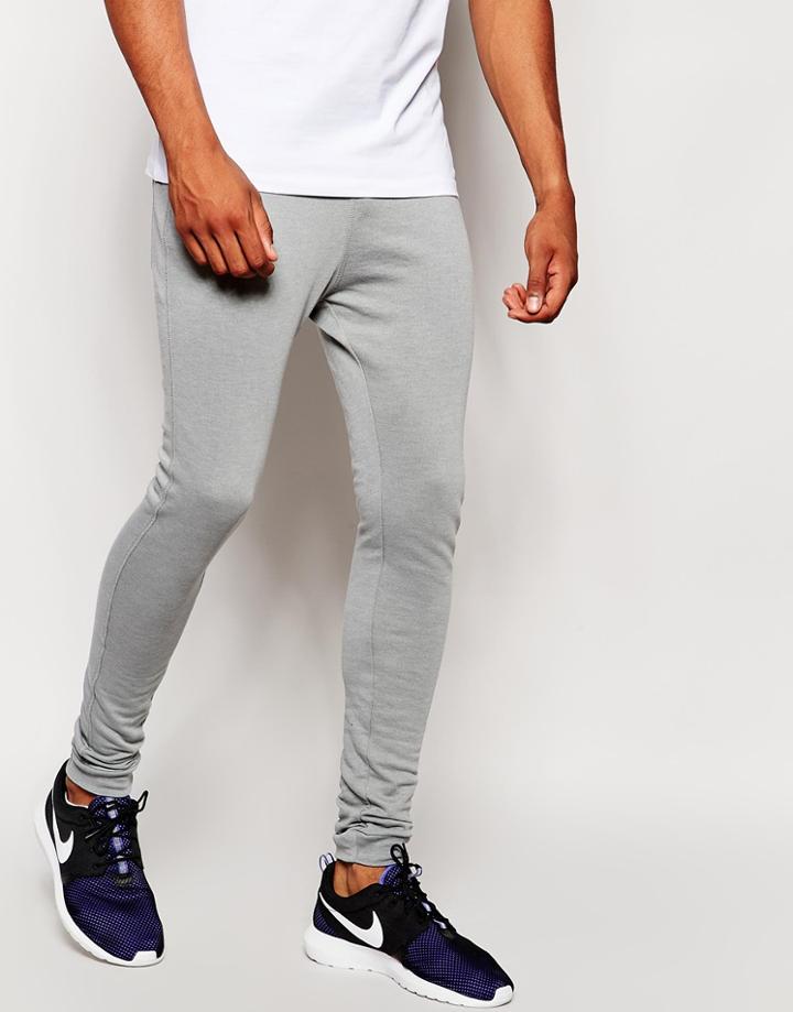 Asos Extreme Super Skinny Joggers - Elephant Gray