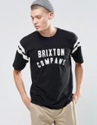Brixton Varsity T-shirt With Logo - Black