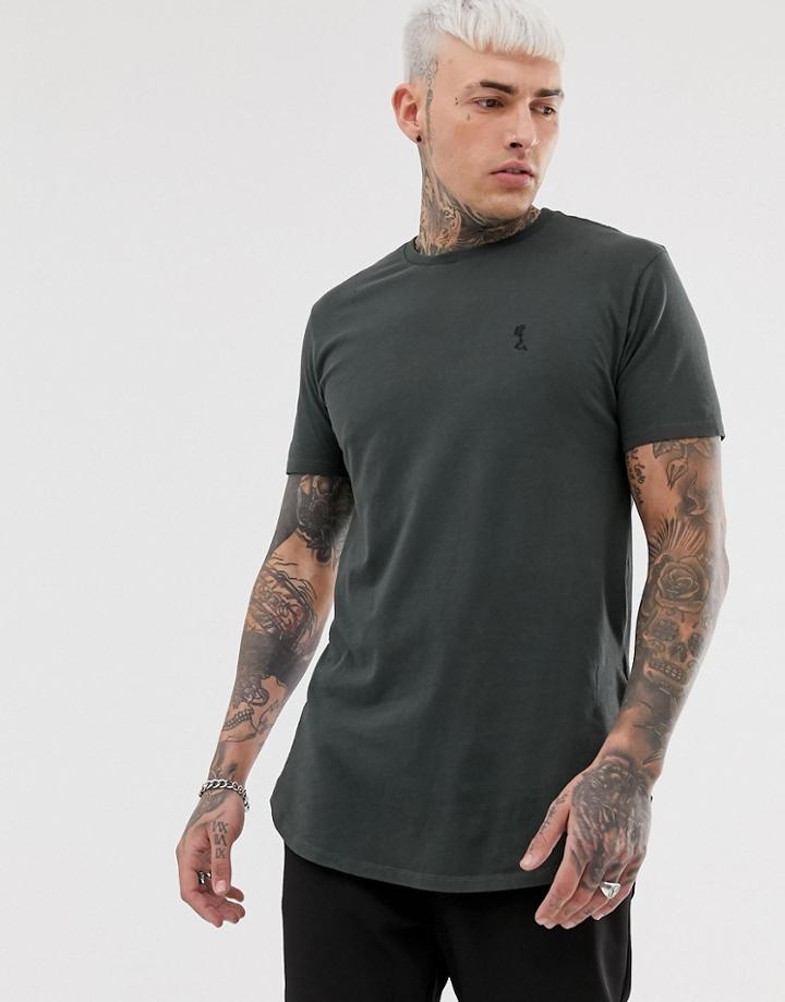 Religion Longline T-shirt - Gray