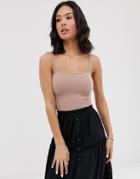 Free People Square One Seamless Cami Top-beige
