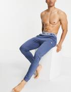 Le Breve Lounge Cuffed Pants In Blue Stone - Part Of A Set-blues