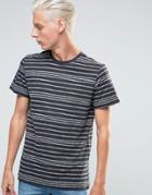 Adpt T-shirt With Crew Neck And Stripe Detail - Navy