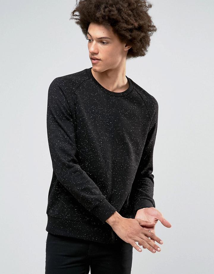 Weekday Paris Neps Crew Sweatshirt - Blue
