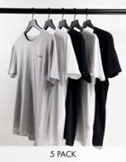 Bench Durmi 5 Pack Lounge T-shirt In Black