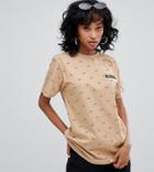Ellesse T-shirt With All Over Graphic Logo Print - Brown