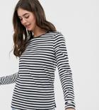 Asos Design Tall Cute Long Sleeve T-shirt In Stripe - Multi
