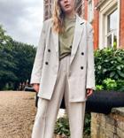 Collusion Oversized Grandad Blazer In Beige-neutral