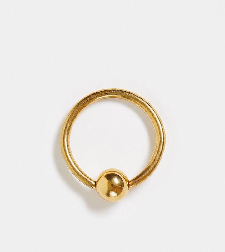 Kingsley Ryan Belly Bar Ring In Gold