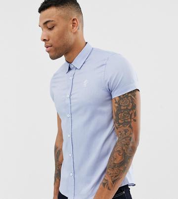 Gym King Muscle Short Sleeve Shirt In Blue Exclusive To Asos - Blue