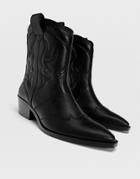 Stradivarius Western Boots In Black