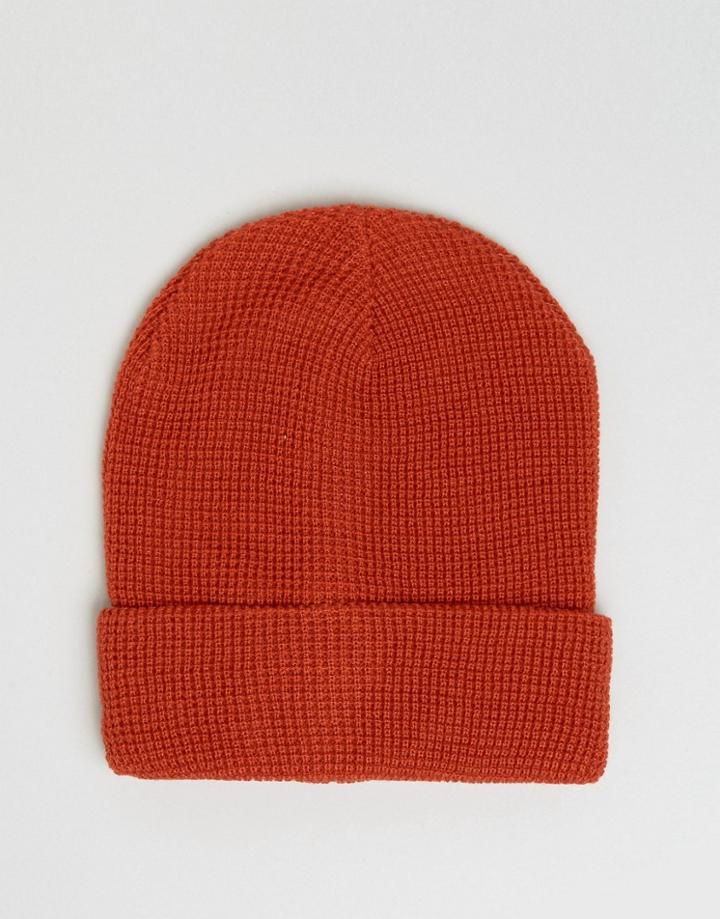 7x Beanie In Burnt Oange - Orange