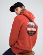 Burton Snowboards Hopewell Hoodie Back Logo Print In Red - Red