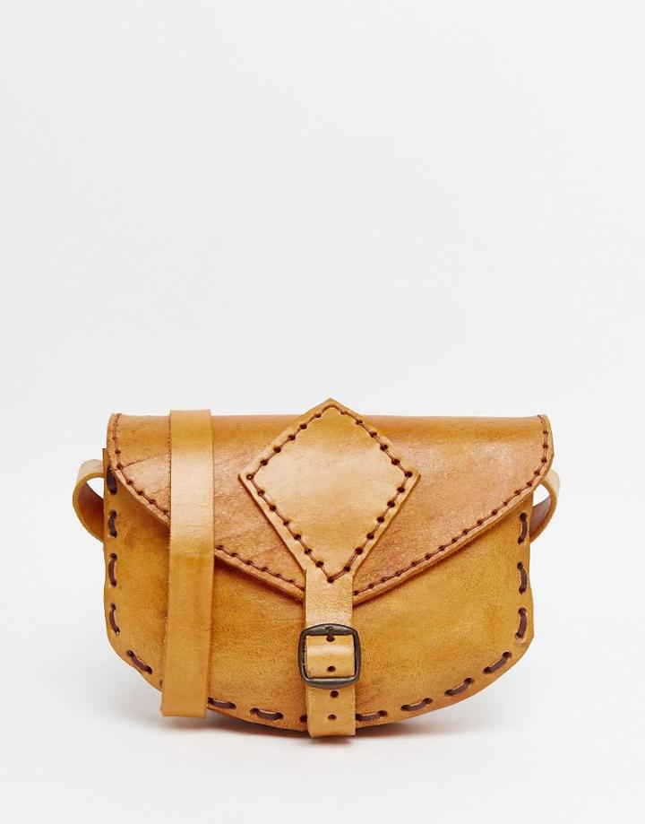 Hiptipico Handmade Coloured Leather Saddle Bag - Multi