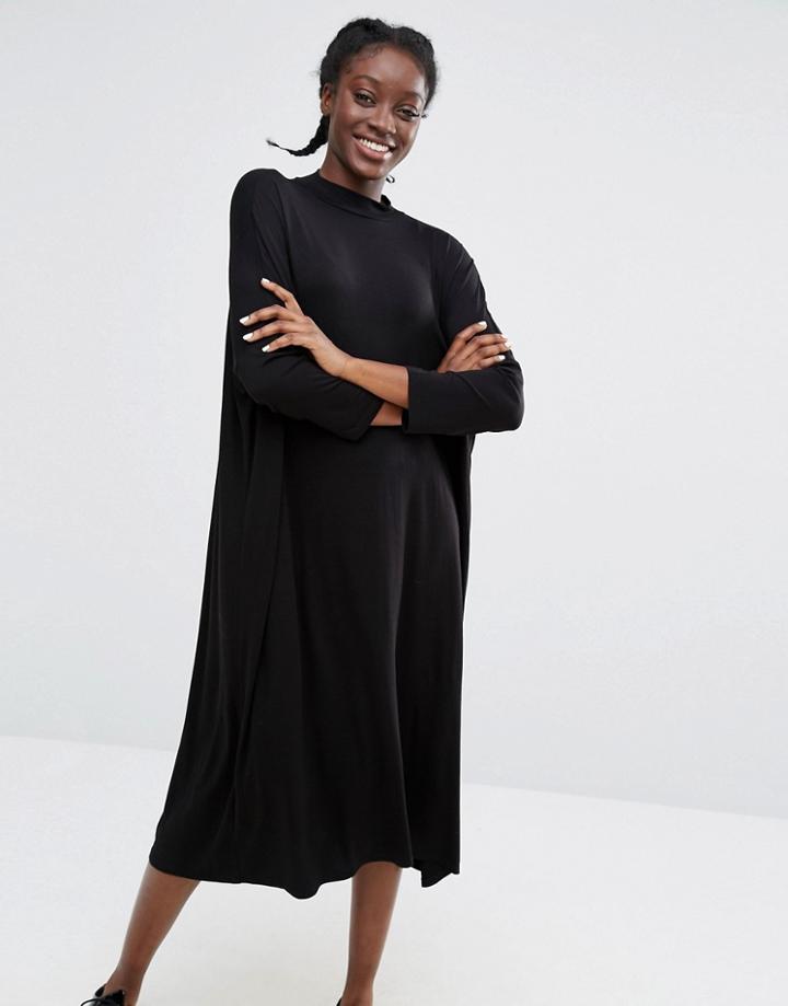 Monki Oversized Smock Dress - Black