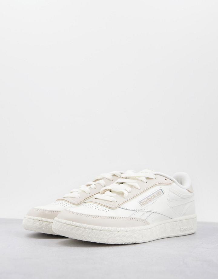 Reebok Club C Revenge Sneakers In Chalk And Beige - Exclusive To Asos-white