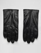 Boss Herrys Leather Driving Gloves In Black