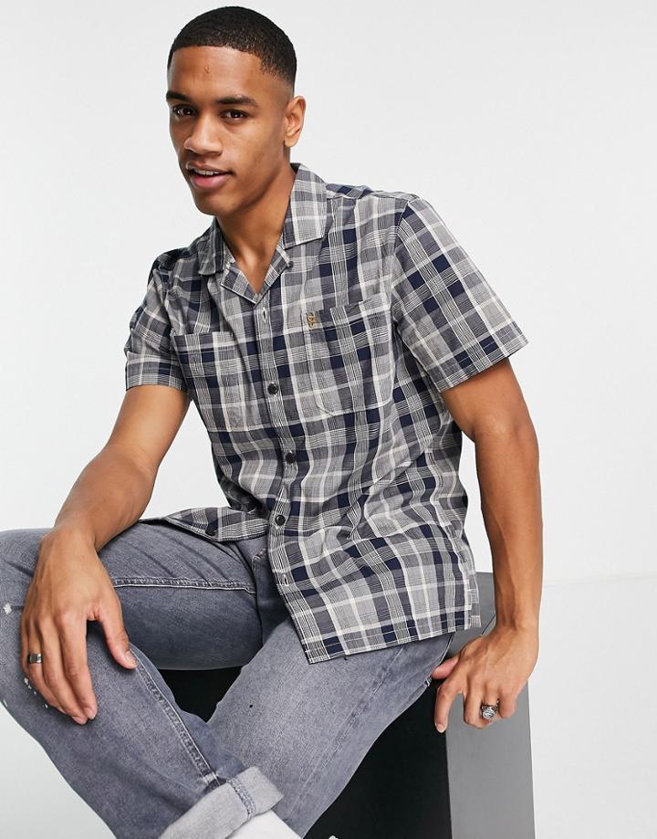 Farah Check Shirt In Gray