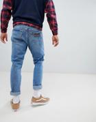 Wrangler Slider Tapered Jeans With Rainbow Patch Kabel Blue - Blue