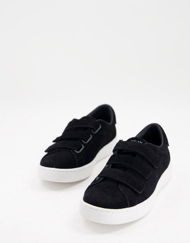 Karen Millen Triple Strap Sneakers In Black-white