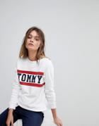 Tommy Hilfiger Oversized Logo Sweatshirt - White
