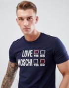 Love Moschino T-shirt In Navy With Print - Navy