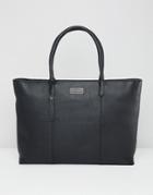 Paul Costelloe Real Leather Clean Shopper - Black