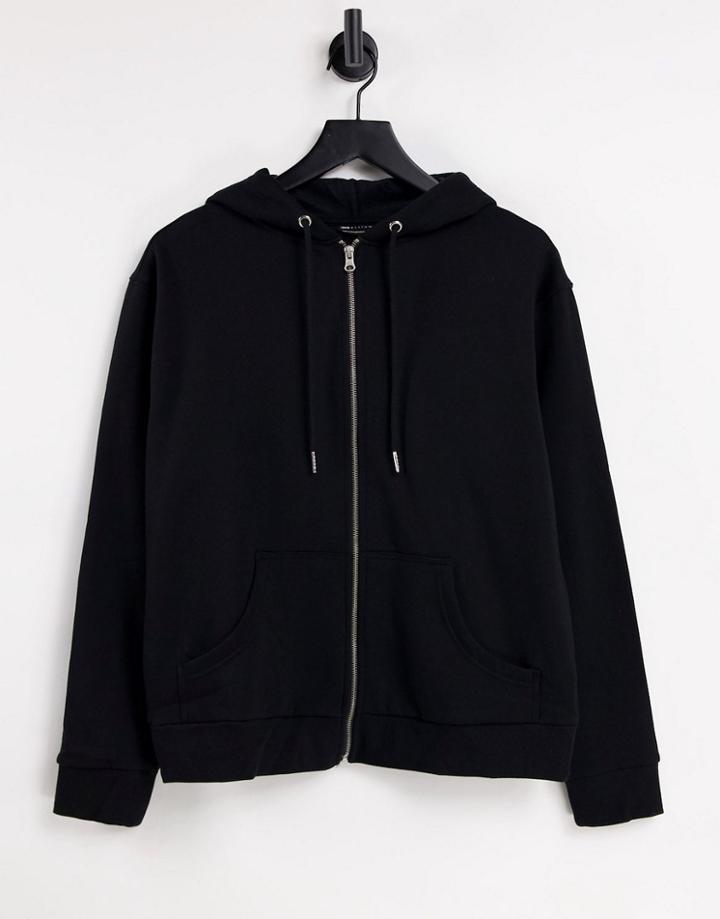 Asos Design Ultimate Zip Through Hoodie In Black