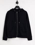 Asos Design Ultimate Zip Through Hoodie In Black