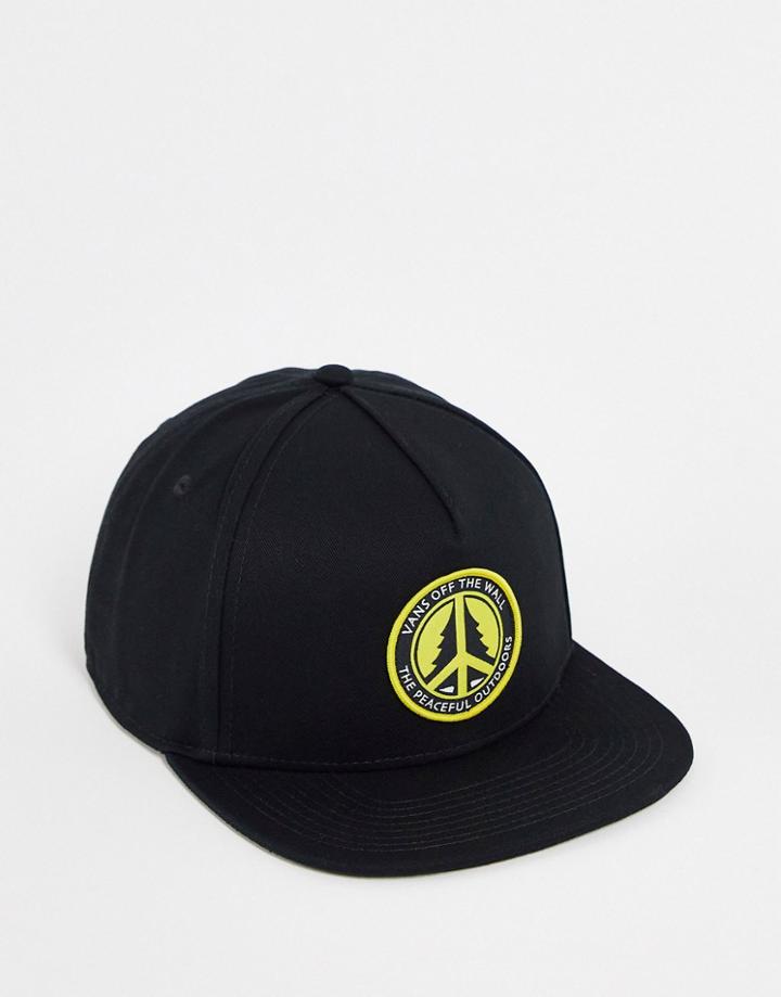 Vans Trippy Outdoors Snapback Cap In Black