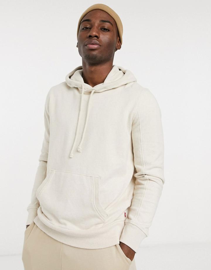 Levi's Well Thread Hoodie In Beach Break Cotton Hemp-white