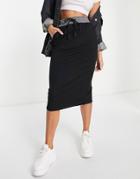Urban Revivo Drawstring Waist Mini Skirt In Black