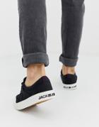 Jack & Jones Canvas Sneaker With Chunky Sole-black