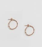Kingsley Ryan Rose Gold Plated Bamboo Hoop Earrings - Gold