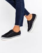 Fred Perry Phoenix Navy Canvas Flatform Sneakers - Navy