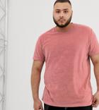 Asos Design Plus Relaxed T-shirt In Towelling In Pink - Pink