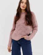 Moon River Ribbed Pink Sweater - Pink