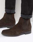 Selected Homme Oliver Suede Chelsea Boots - Brown