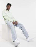 Asos Design Dad Jeans In Bleach 90s Wash-blue