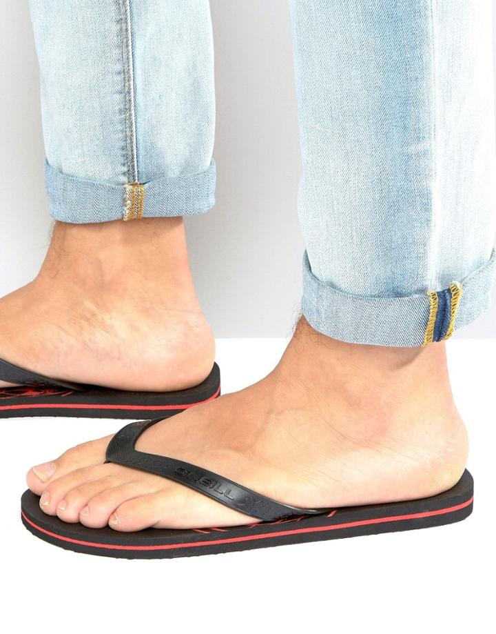 O'neill Profile Graphic Flip Flops - Black