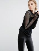 Cheap Monday Mesh Top Sweater - Black