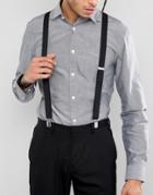 Asos Suspenders In Polka Dot - Black