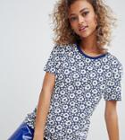 Monki Pansy Ditsy Floral Print Tee - Multi