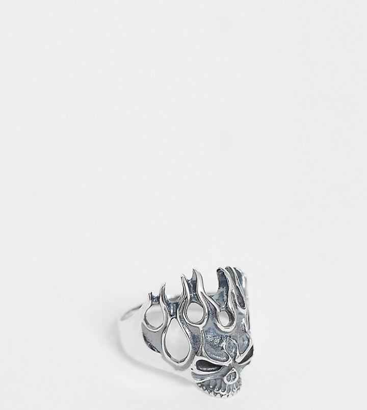 Reclaimed Vintage Inspired Sterling Silver Ring With Skull Detail Exclusive To Asos