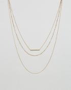 Pieces Multirow Necklace - Gold
