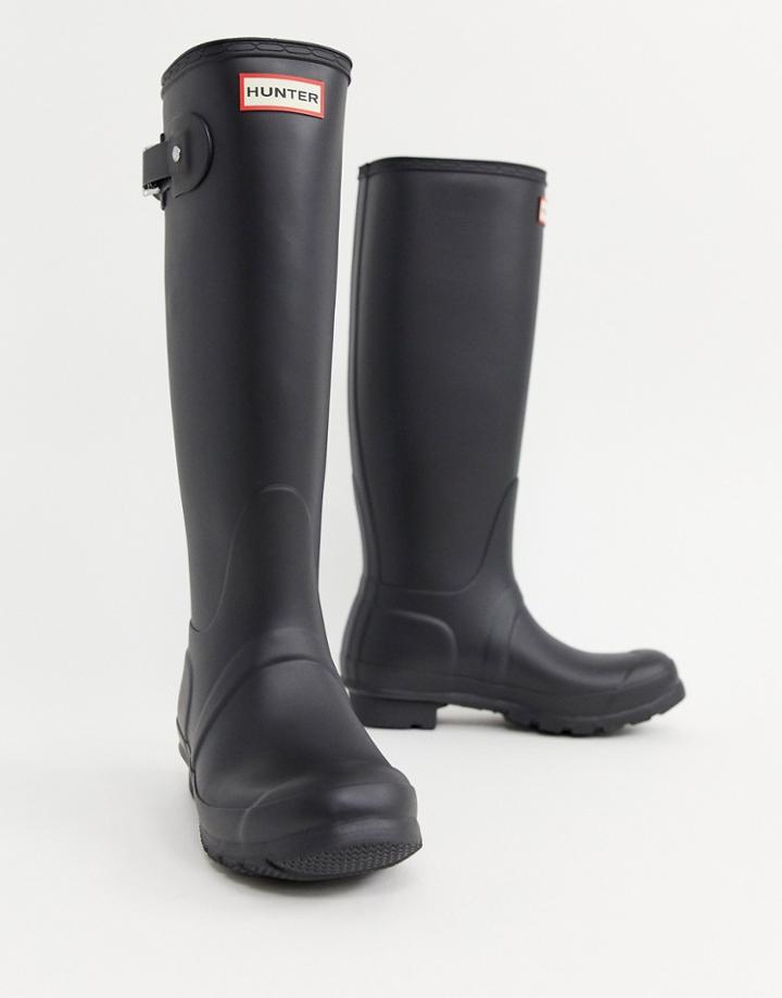 Hunter Original Tall Vegan Wellington Boots In Black