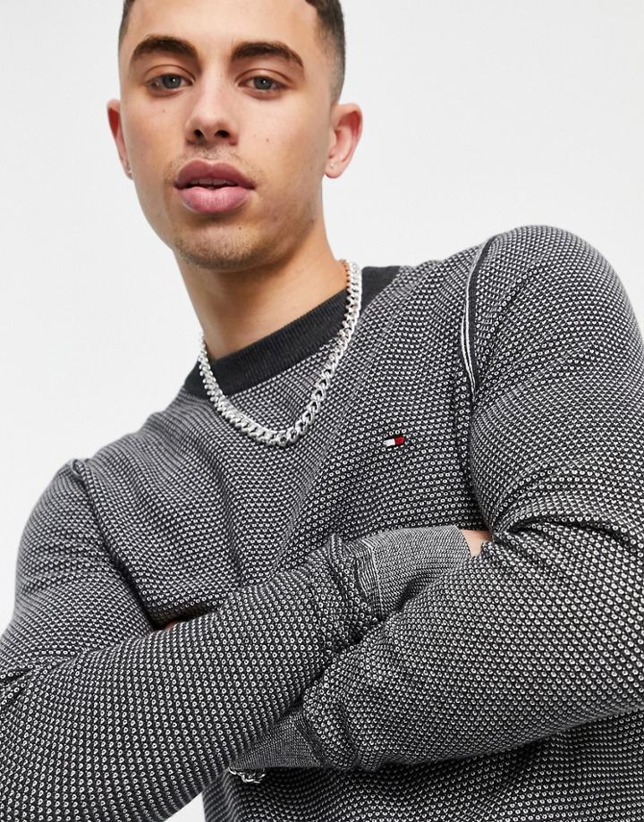 Tommy Hilfiger Two Tone Structure Sweater-grey
