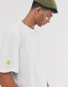 Brooklyn Supply Co Oversized T-shirt With Logo Tab In White - White