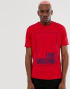 Love Moschino T-shirt In Red With Logo Print - Red