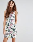 Warehouse Decoupage Floral Dress - Multi